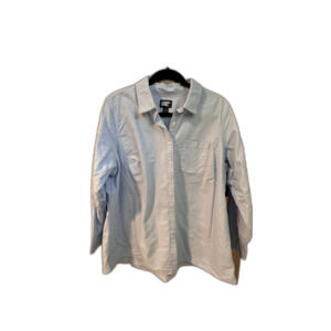 Lands' End Blue Oxford Shirt Button Down Size 1X